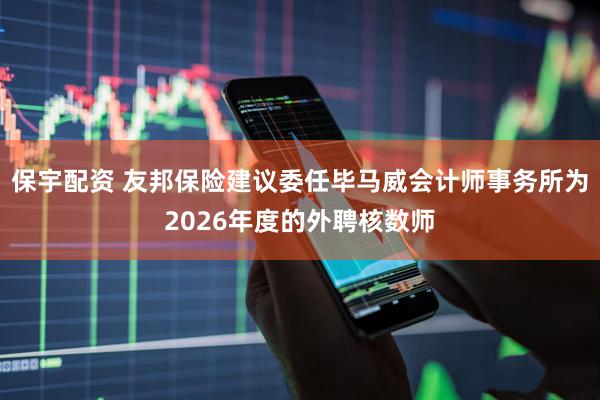 保宇配资 友邦保险建议委任毕马威会计师事务所为2026年度的外聘核数师