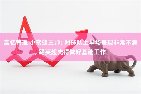 高忆管理 小蜜蜂主帅: 对球队上半场表现非常不满, 踢英超先得做好基础工作