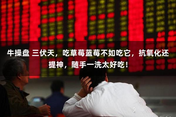 牛操盘 三伏天，吃草莓蓝莓不如吃它，抗氧化还提神，随手一洗太好吃！