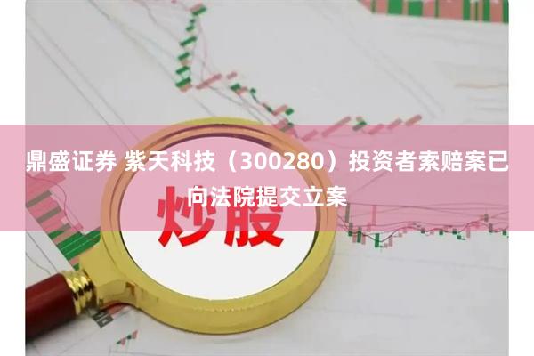 鼎盛证券 紫天科技（300280）投资者索赔案已向法院提交立案